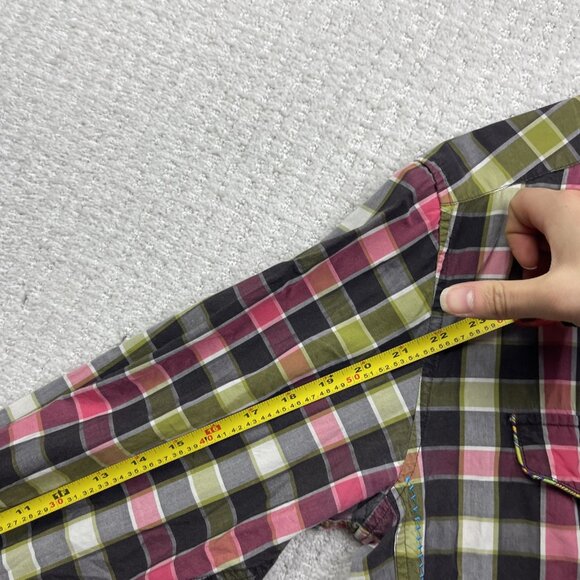 Robert Graham Men's Size L Pink / Green The Freshly Laundered Button Up Shirt - Picture 9 of 13